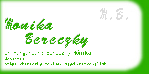 monika bereczky business card